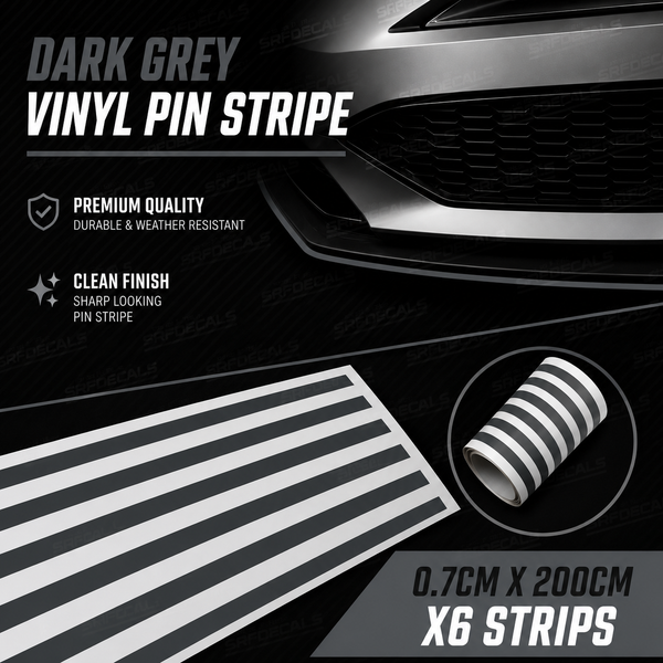 HIGH QUALITY Pinstripe Vinyl ‘Dark grey’