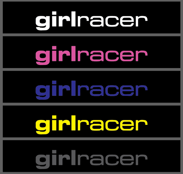 GIRL RACER Sunstrip Sticker Decal