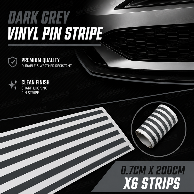 HIGH QUALITY Pinstripe Vinyl ‘Dark grey’