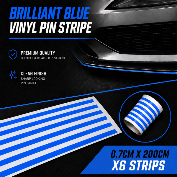 HIGH QUALITY Pinstripe Vinyl ‘Brilliant Blue’