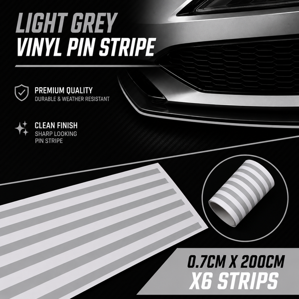 HIGH QUALITY Pinstripe Vinyl ‘Light Grey’