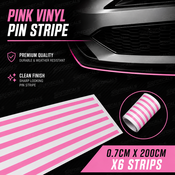 HIGH QUALITY Pinstripe Vinyl ‘Pink’