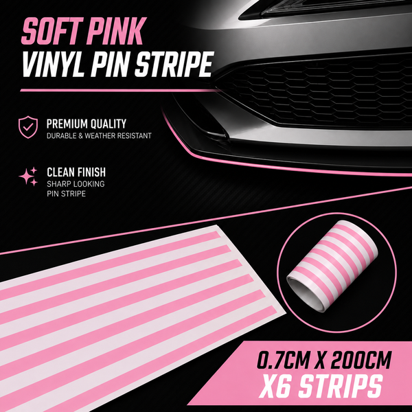 HIGH QUALITY Pinstripe Vinyl ‘Soft Pink’