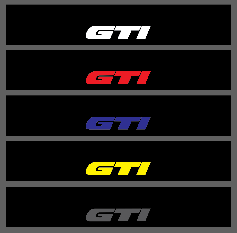 VOLKSWAGEN GTI Sunstrip Sticker Decal